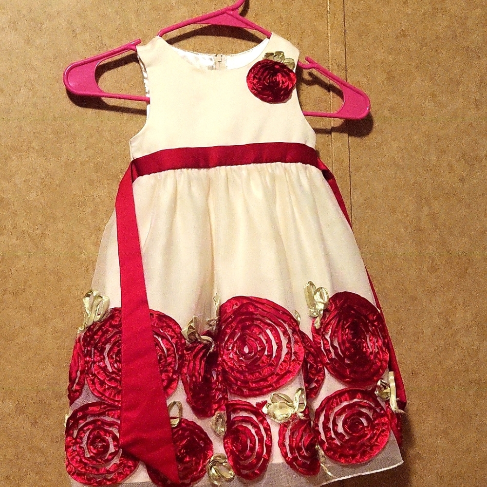 American Princess, 3T, Creamy/Red color